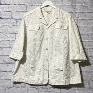 TanJay White Button Down Shirt